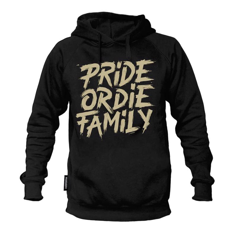 PRIDE OR DIE FAMILY v2 hoodie -black